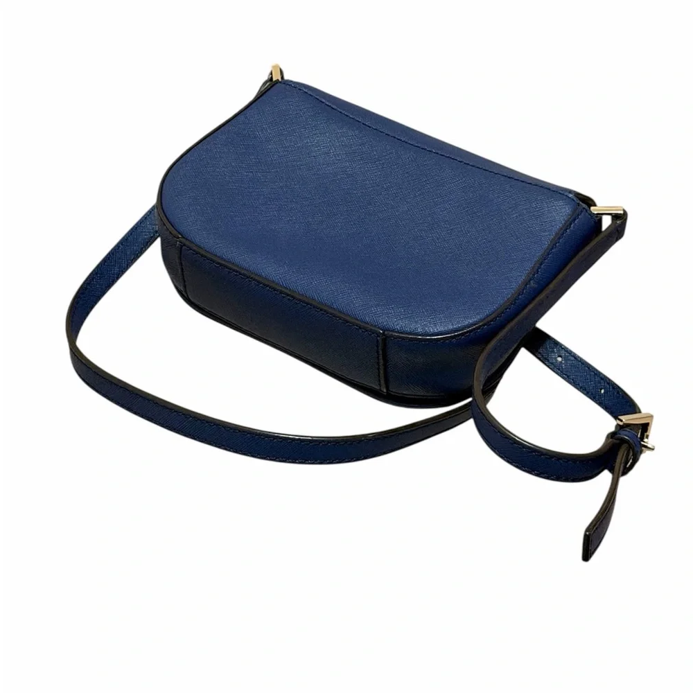 Kate Spade Navy Laurel Way Carsen Leather Crossbody Bag Purse Adjustable Strap
